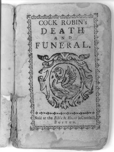 [Cock Robin's Death and Funeral (Boston, 1780): copy negatives of all ten pages: Title page (1)]