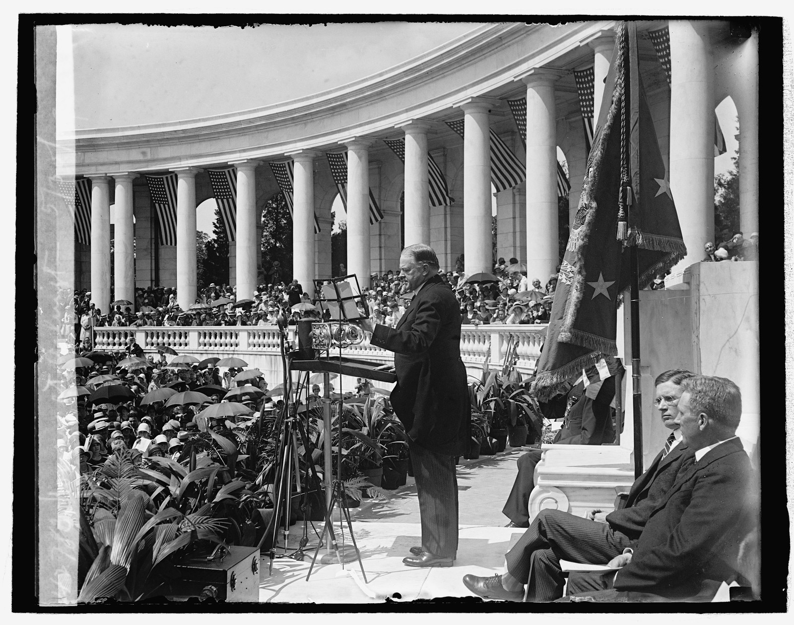 Hoover at Arlington, 5/30/29, [19]29 May 30. — historic photograph