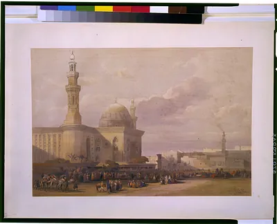 Mosque of Sultan Hassan from the Great Square of the Rumeyleh / David Roberts, R.A.