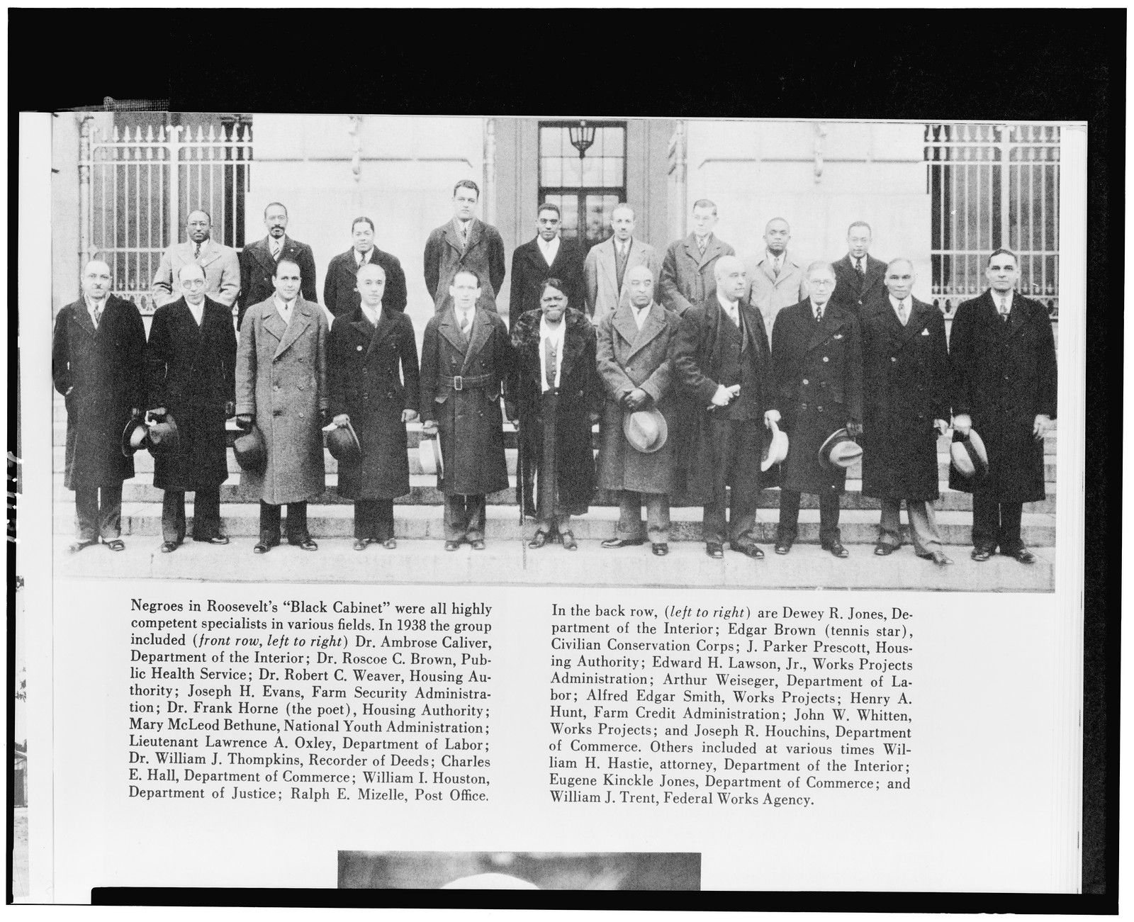 Antique Architecture - Twenty Afro-American members of Franklin — historic print