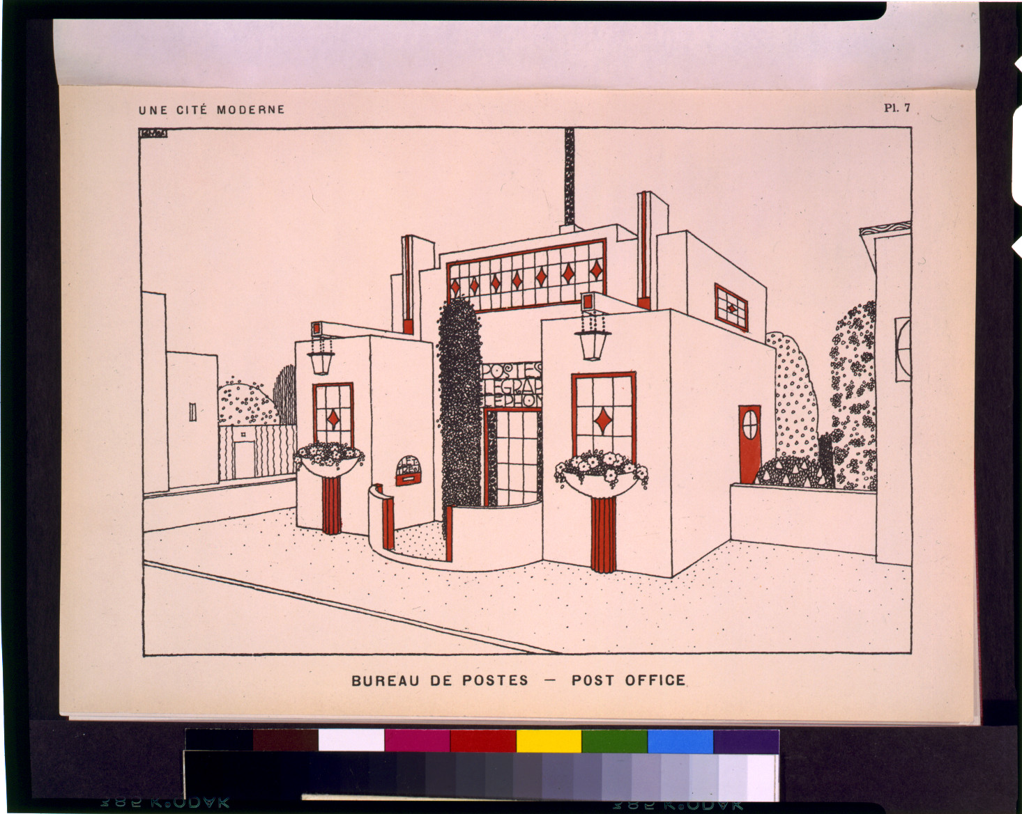 Bureau de postes - post office / RMS., London : Benn Brothers Ltd., [1922] — antique lithograph