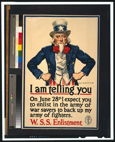 I am telling you--On June 28th I expect you to enlist in the army of war savers to back up my army of fighters / James Montgomery Flagg.