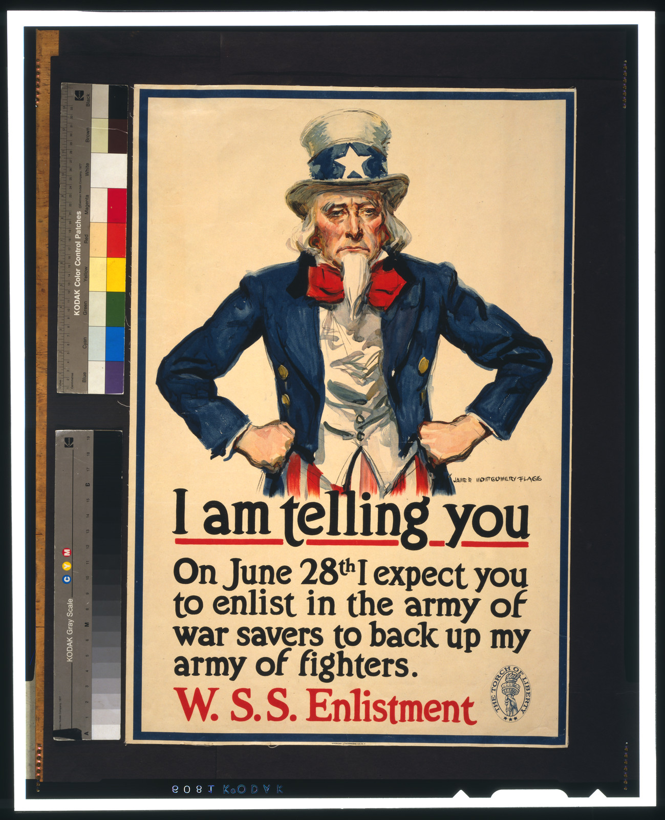 I am telling you--On June 28th I expect you to enlist in the army of war savers to back up my army of fighters / James Montgomery Flagg., N[ew] Y[ork] : American Lithographic Co., [1918]. — vintage poster