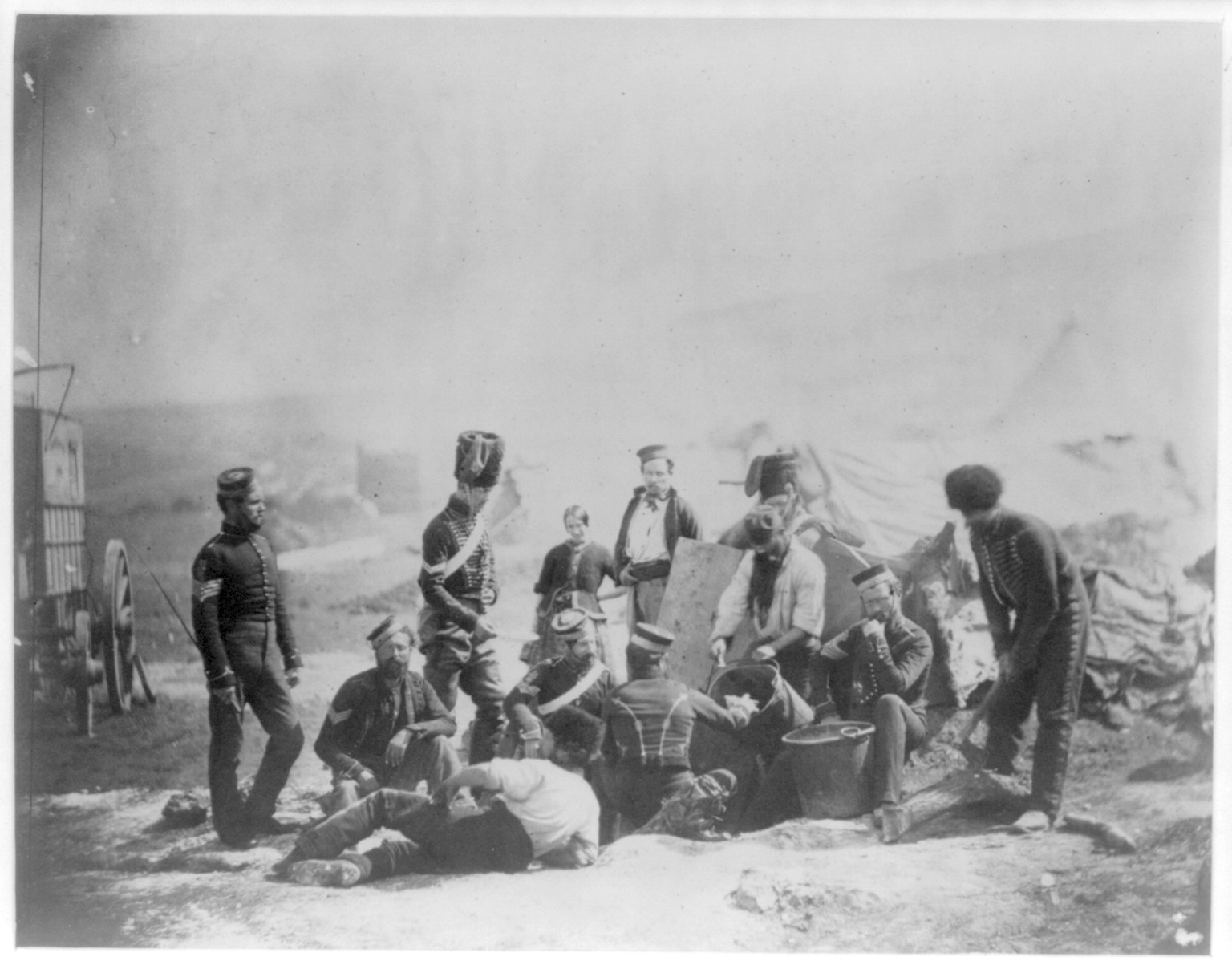 Cookhouse of 8th Hussars, [1855] — historic photograph
