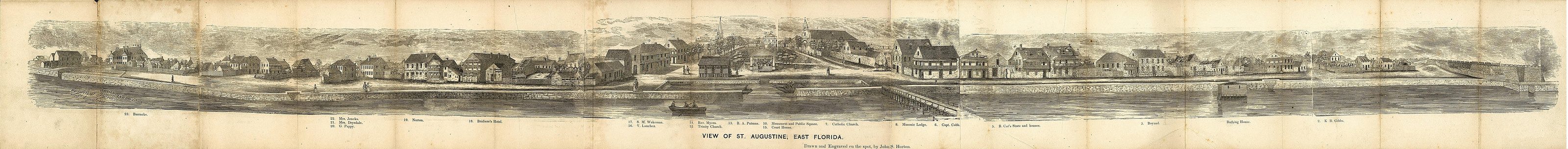 St. Augustine, Florida, 1855, 1855 — antique map