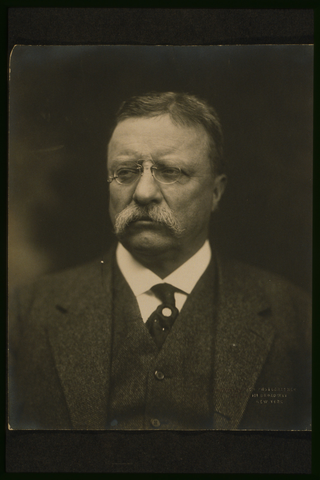 [Theodore Roosevelt, bust portrait, facing front] / Pach photographer., c1915. — historic photograph
