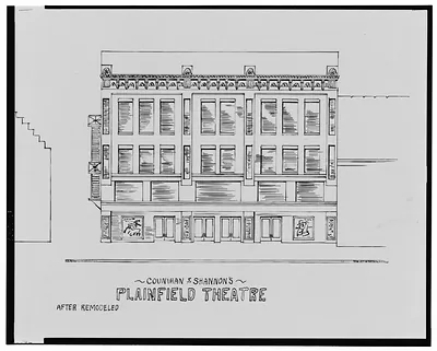 [Plainfield Theatre (Casino Theatre; Astor Theatre), before and after remodeling, West 2nd St. and Park Ave., Plainfield, New Jersey] / AFD 1922.