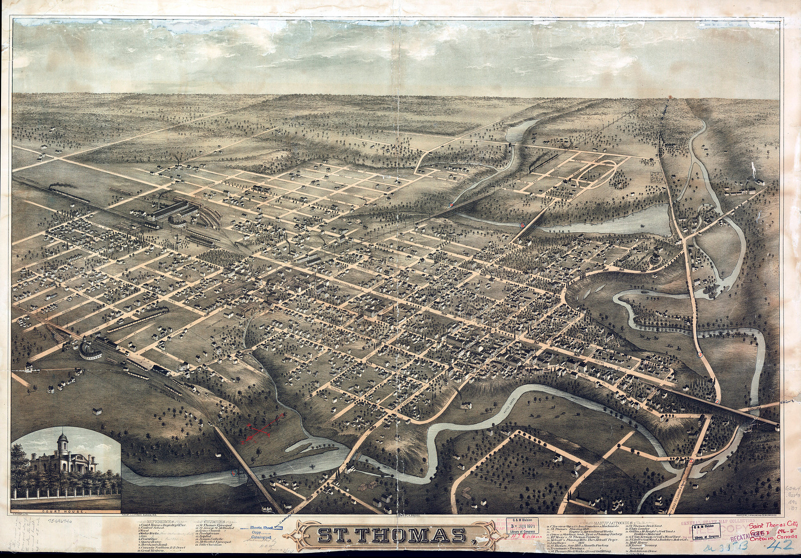 CANADA-St Thomas-1896, 1896 — antique map