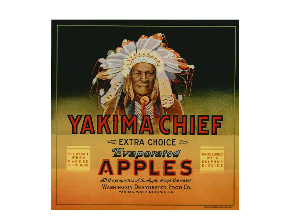 Yakima Chief Extra Choice Evaporated Apples crate label — historic image
