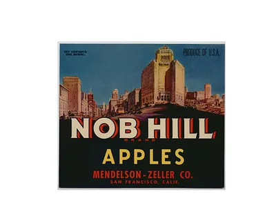 Nob Hill Apples label, Mendelson-Zeller Co., San Francisco