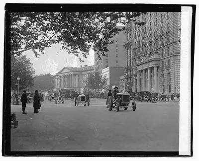 [Tractors in parade]