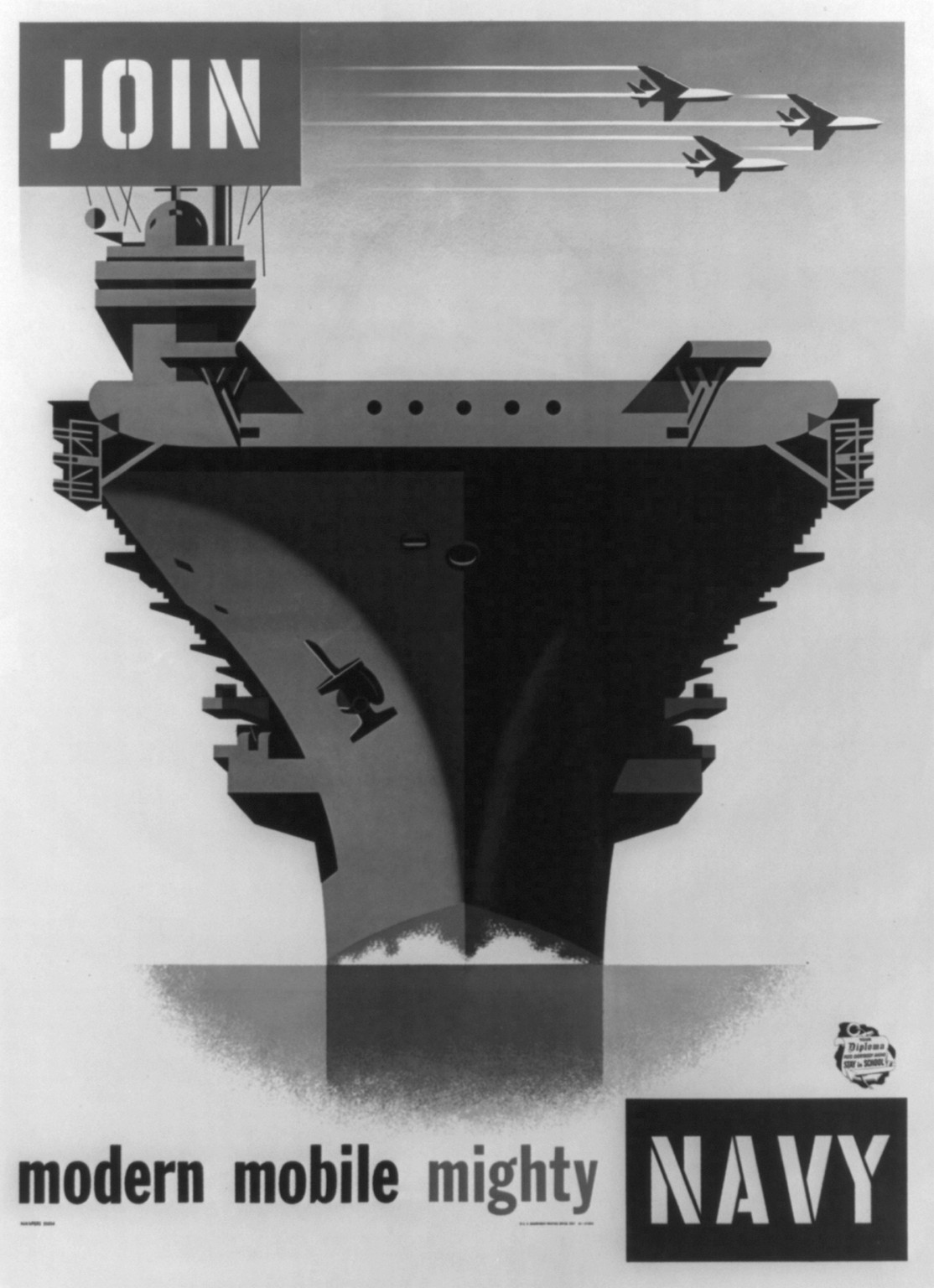 Join modern mobile mighty Navy, [Washington, D.C.] : U.S. Government Printing Office, 1957. — vintage poster