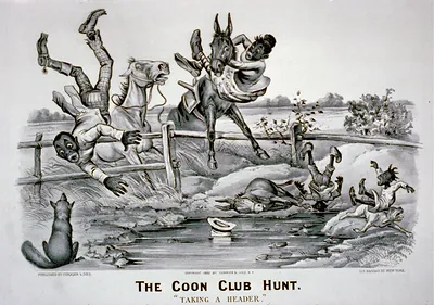 The coon club hunt--Taking a header""