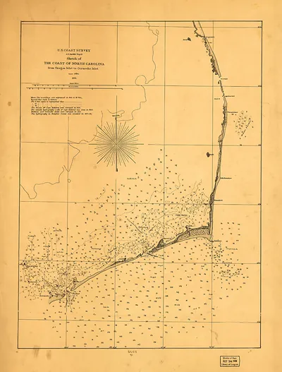 U.S. Coast Survey Sketch of the Coast of North Carolina, 1861