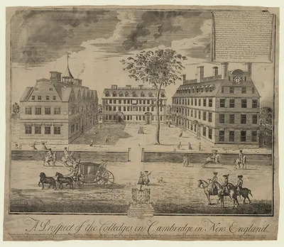 A Prospect of the Colledges in Cambridge in New England