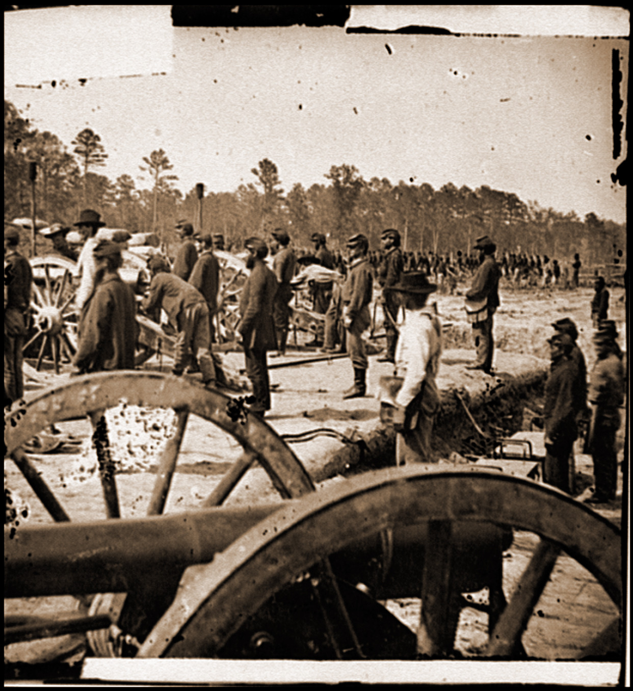 Fair Oaks Va. vicinity. Federal battery, 1862 — historic photograph
