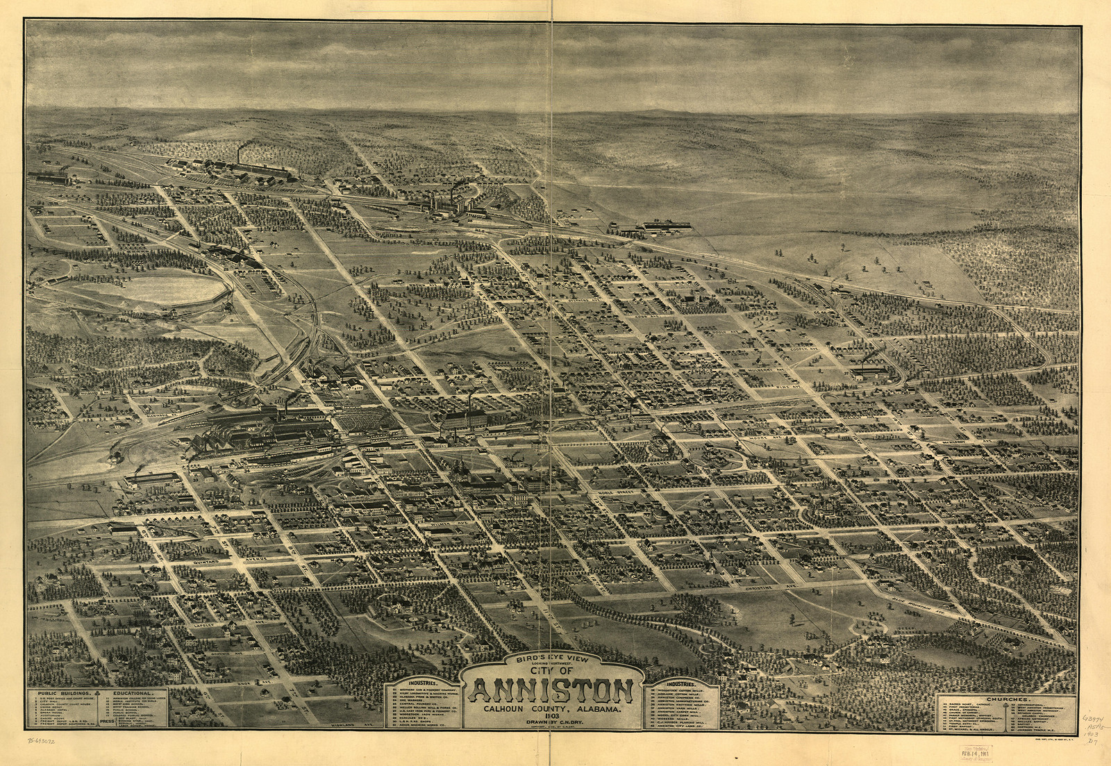Anniston, Alabama, 1903, 1903 — antique map