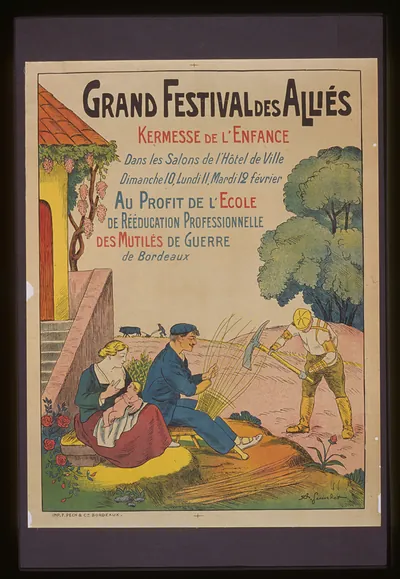 Grand Festival des Alliés, Kermesse de l'Enfance poster, Bordeaux