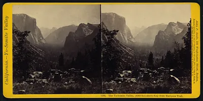 The Yo-Semite Valley (4060 feet above sea) from Mariposa Trail