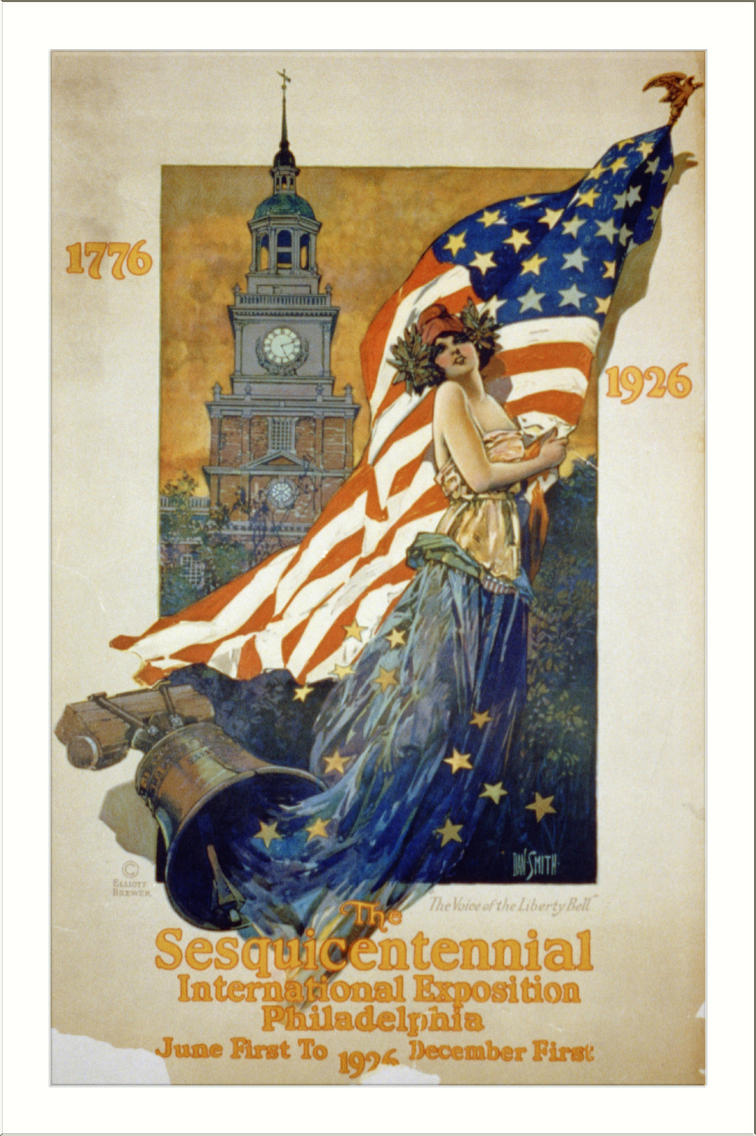 The Voice of the Liberty Bell, Sesquicentennial Exposition Poster 1926 — vintage poster