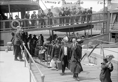 Arriving at Ellis Island