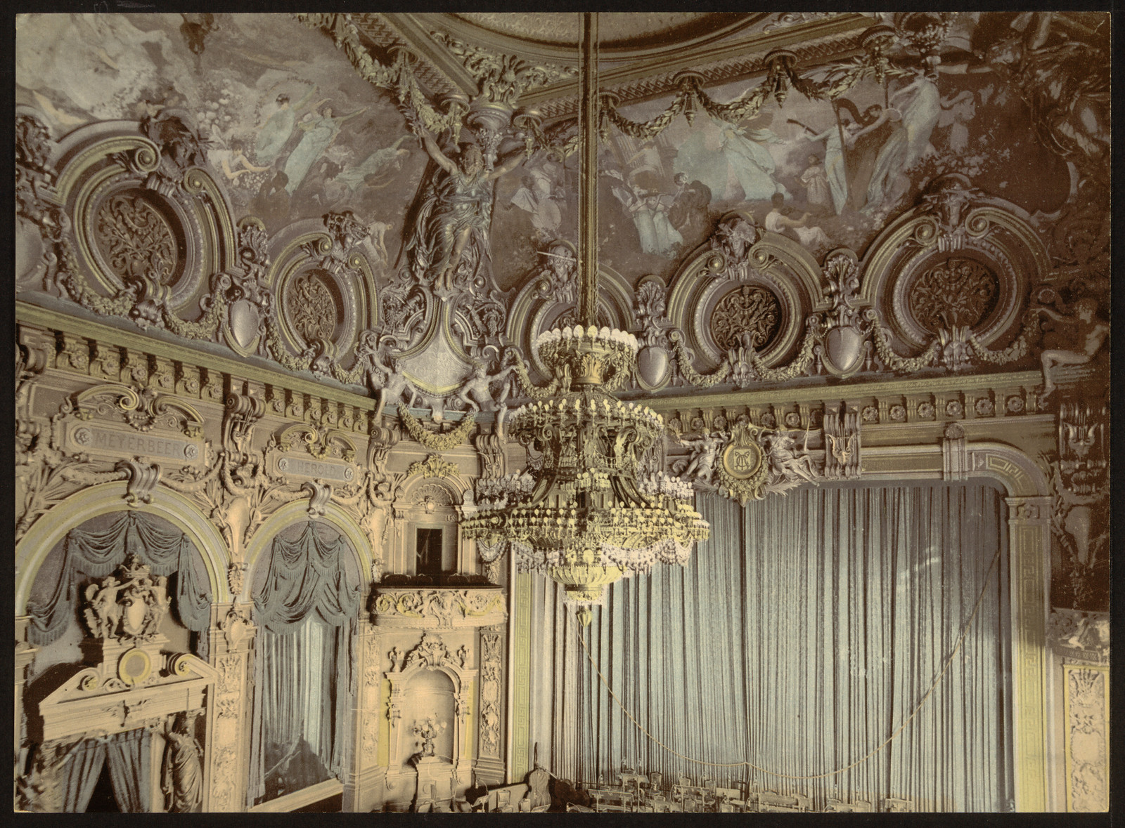 The theatre interior Monte Carlo Riviera, [between ca. 1890 and ca. 1900]. — historic print