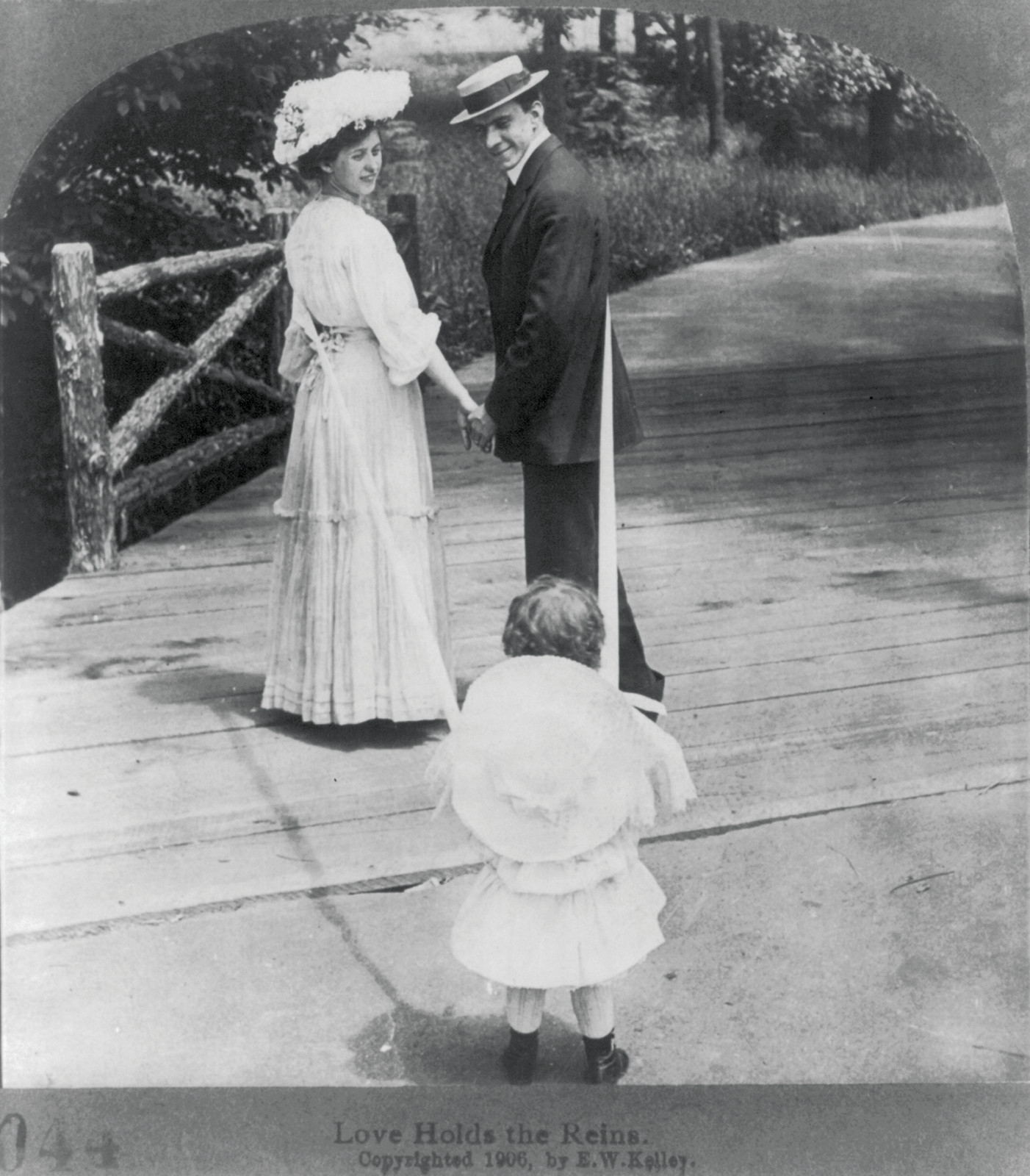 Love Holds the Reins, 1906 — stereograph