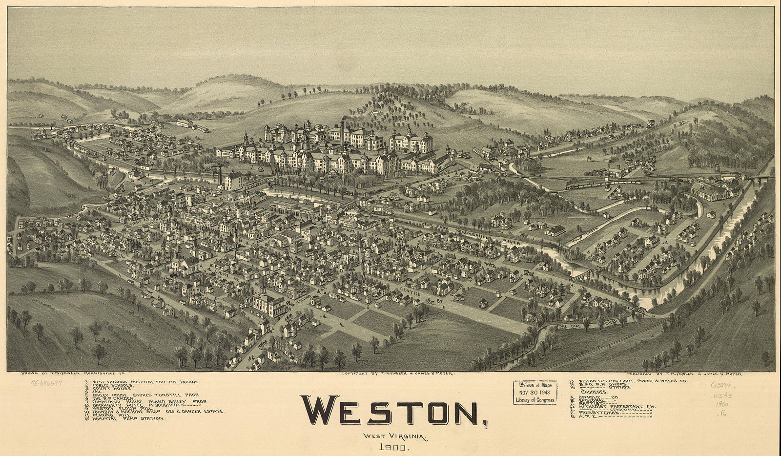 Weston, West Virginia, 1900, 1900 — antique map