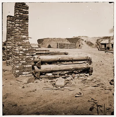 Charleston South Carolina (vicinity). Interior view of Fort Moultrie. (Sullivans Is