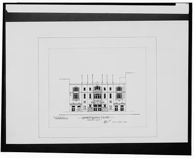 [Theaters, Washington, D.C. Shubert Garrick Theatre (The Casino), F St. and 7th St. NW. Elevation] / AFD 1922.