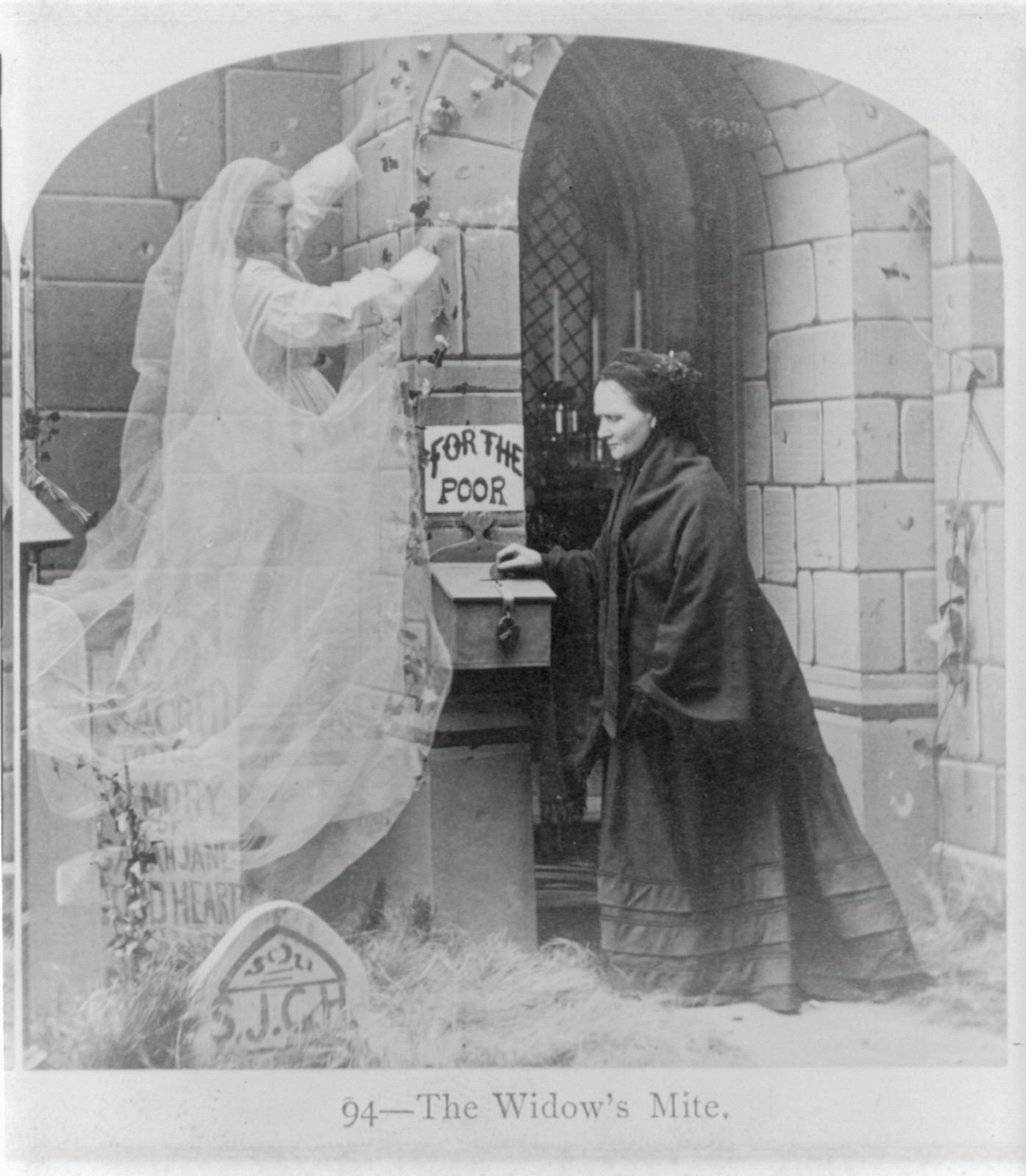 The Widow's Mite, c. 1876 — historic photograph