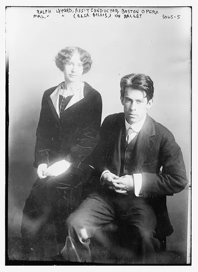 Ralph Lyford, Ass't Conductor, Boston Opera -- with Mrs. R. Lyford (Ella Gillis) of Ballet