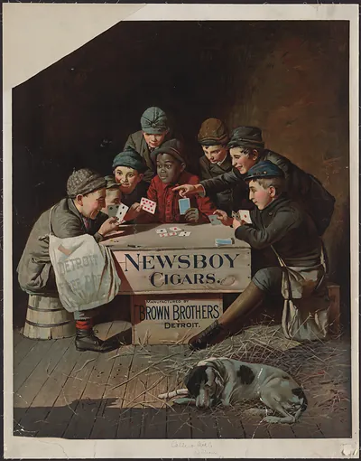 Newsboys Playing Cards, Newsboy Cigars advertisement