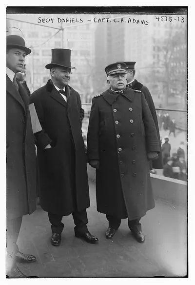 Secy Daniels, Capt. C.A. Adams