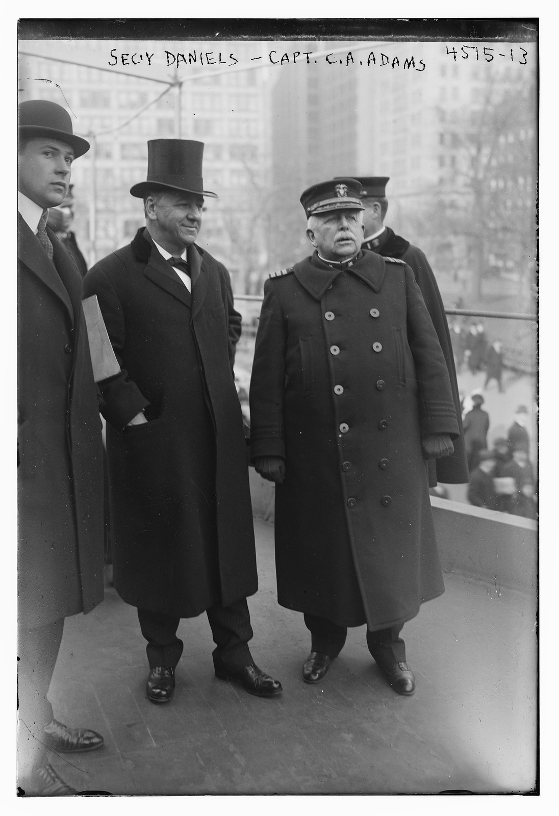 Secy Daniels, Capt. C.A. Adams, n/a — historic photograph
