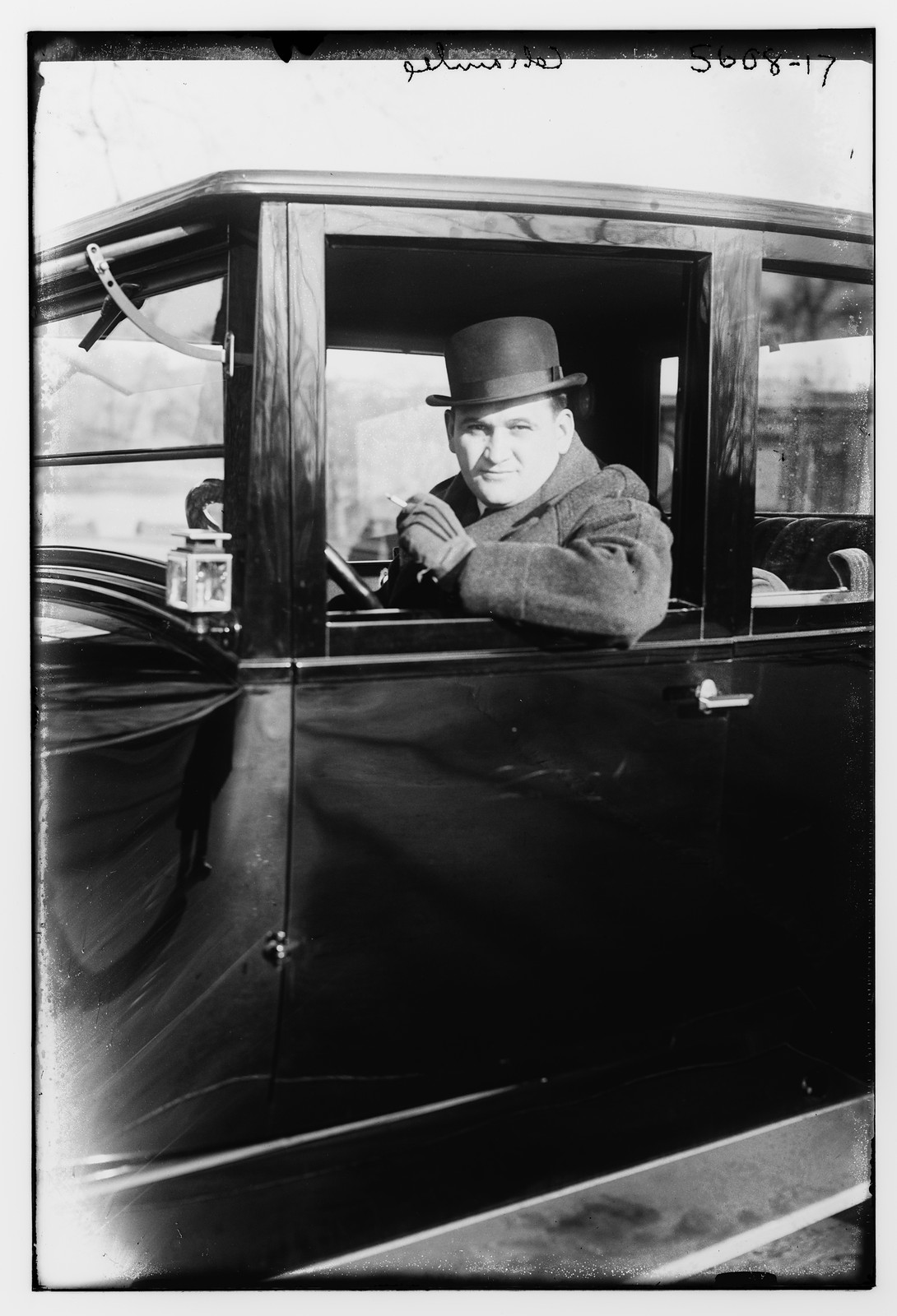 Chamlee in automobile, n/a — historic photograph