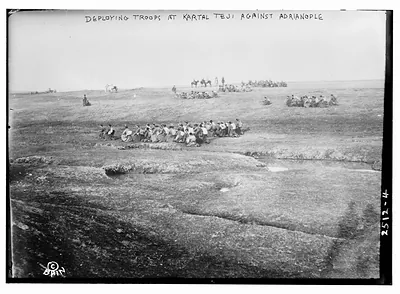 Deploying troops at Kartal Teji against Adrianople