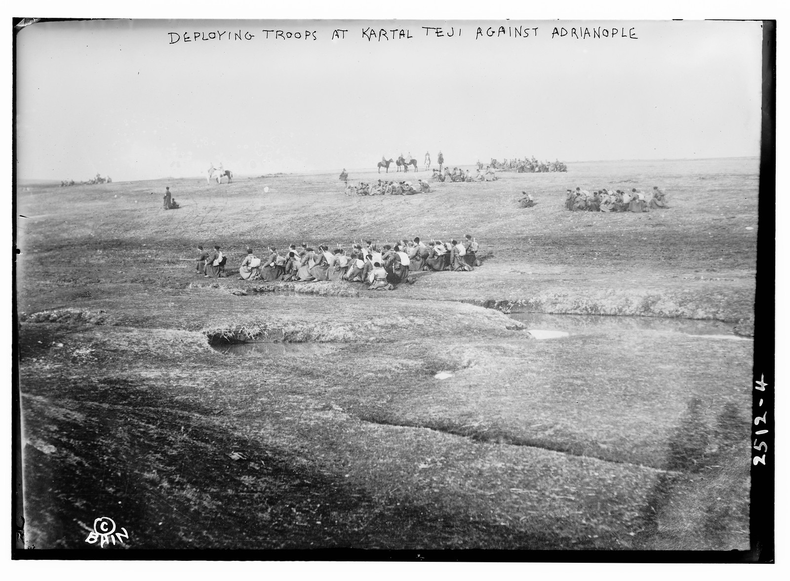 Deploying troops at Kartal Teji against Adrianople, n/a — historic photograph