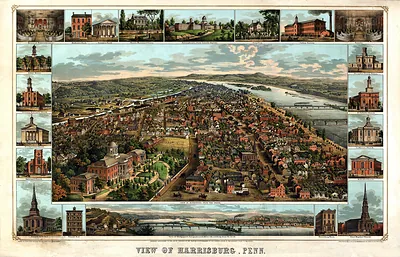 Harrisburg, Pennsylvania, 1855