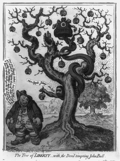 The tree of liberty,-with, the devil tempting John Bull / Js. Gy. inv. & ft.