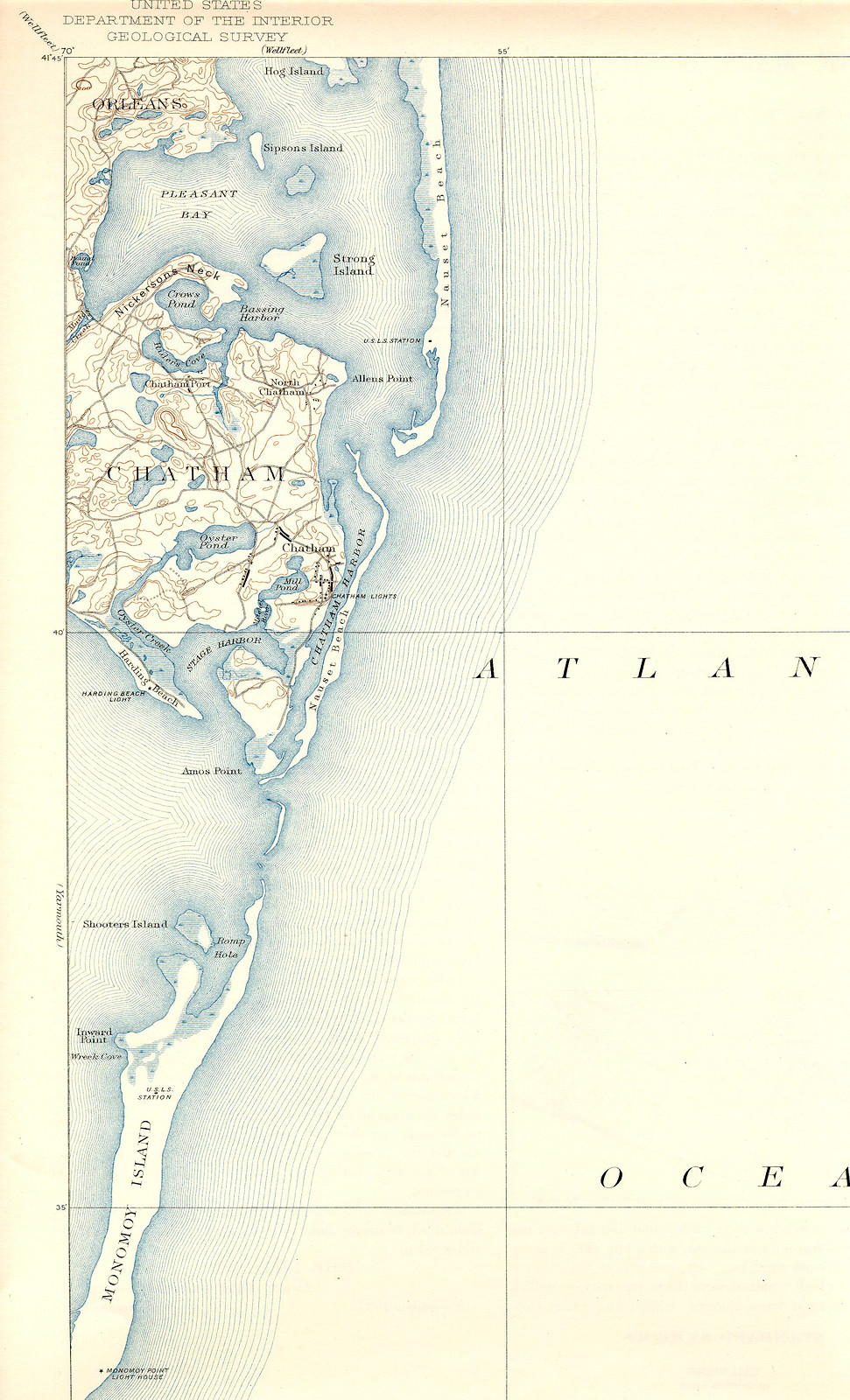 chtm 93 nw, Massachusetts — antique map