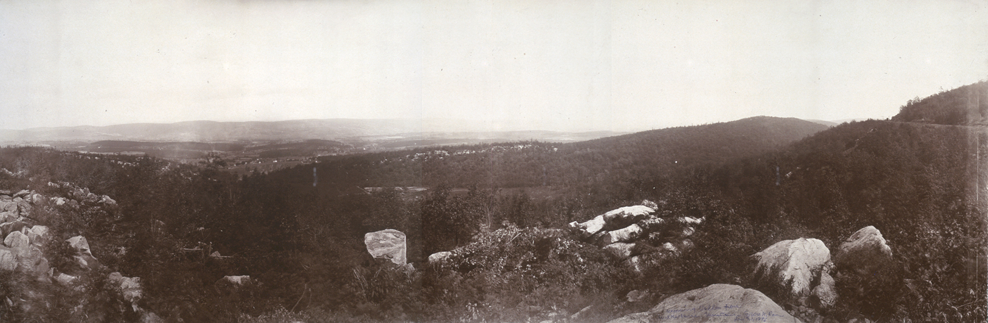 Wyoming Valley from Wilkesbarre Mountains, Pennsylvania, 1896, 1896 — historic image