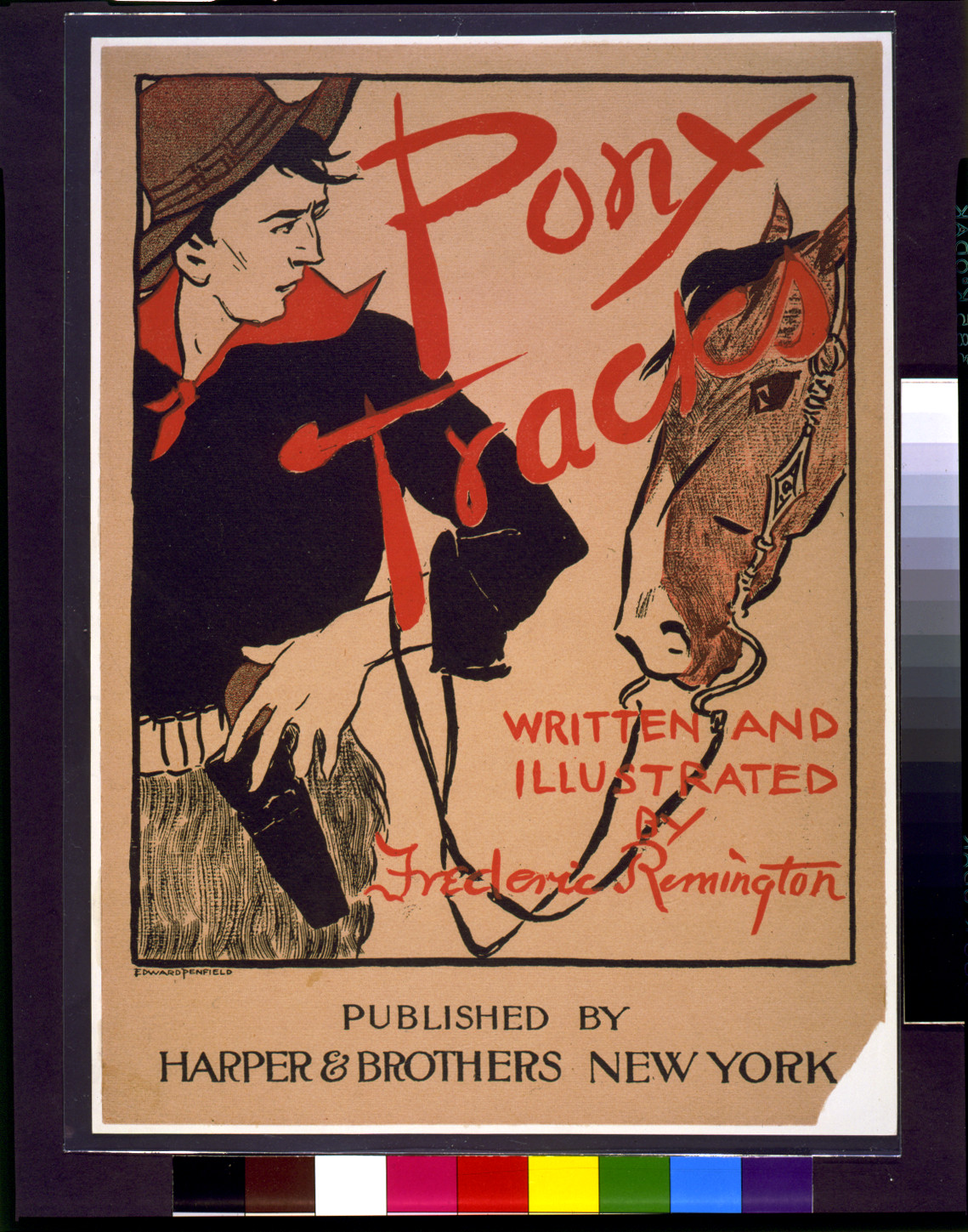 Pony tracks, written and illustrated by Frederic Remington / Edward Penfield., [1895] — vintage poster