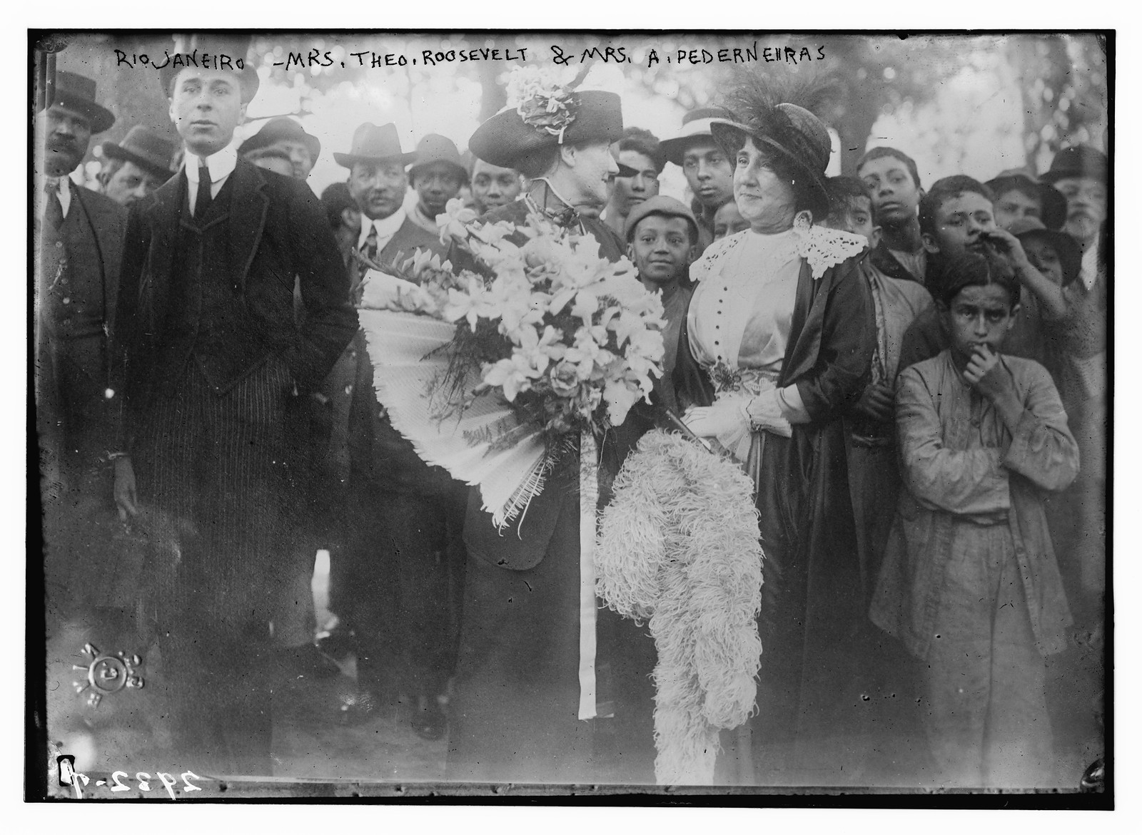Rio Janeiro - Mrs. T. Roosevelt and Mrs. A. Pederneiras, n/a — historic photograph