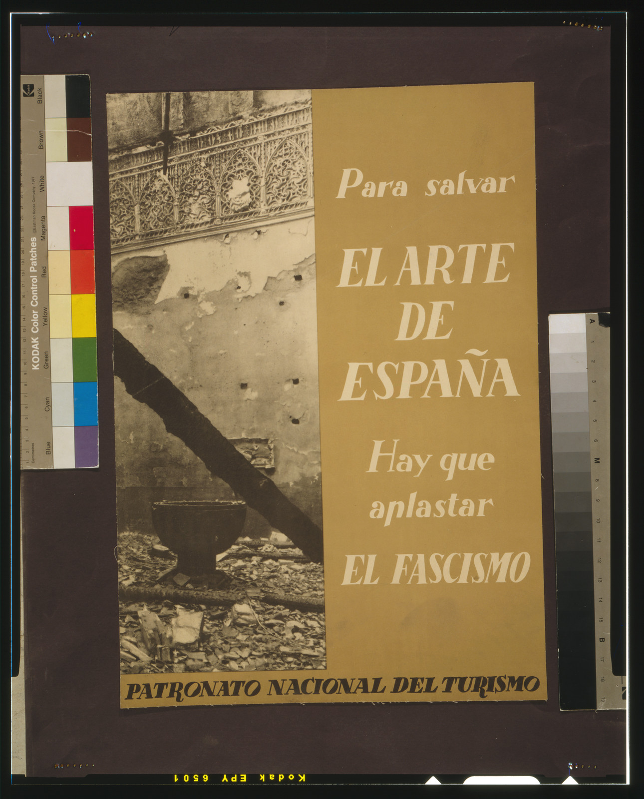 Para Salvar el arte de España, hay que aplastar el fascismo, Madrid : Patronato Nacional del Turismo, [between 1936 and 1939] — vintage poster