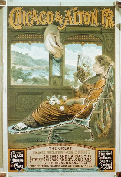 Chicago & Alton R.R.--The great palace reclining-chair route... / Ballin & Liebler, lith., N.Y.