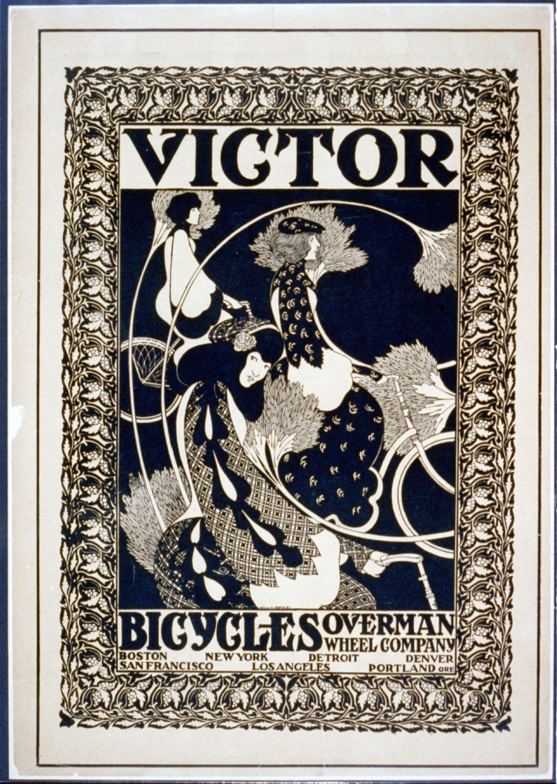 Victor bicycles, Overman Wheel Company, Boston, New York, ... / Will H. Bradley, 1895 — vintage poster