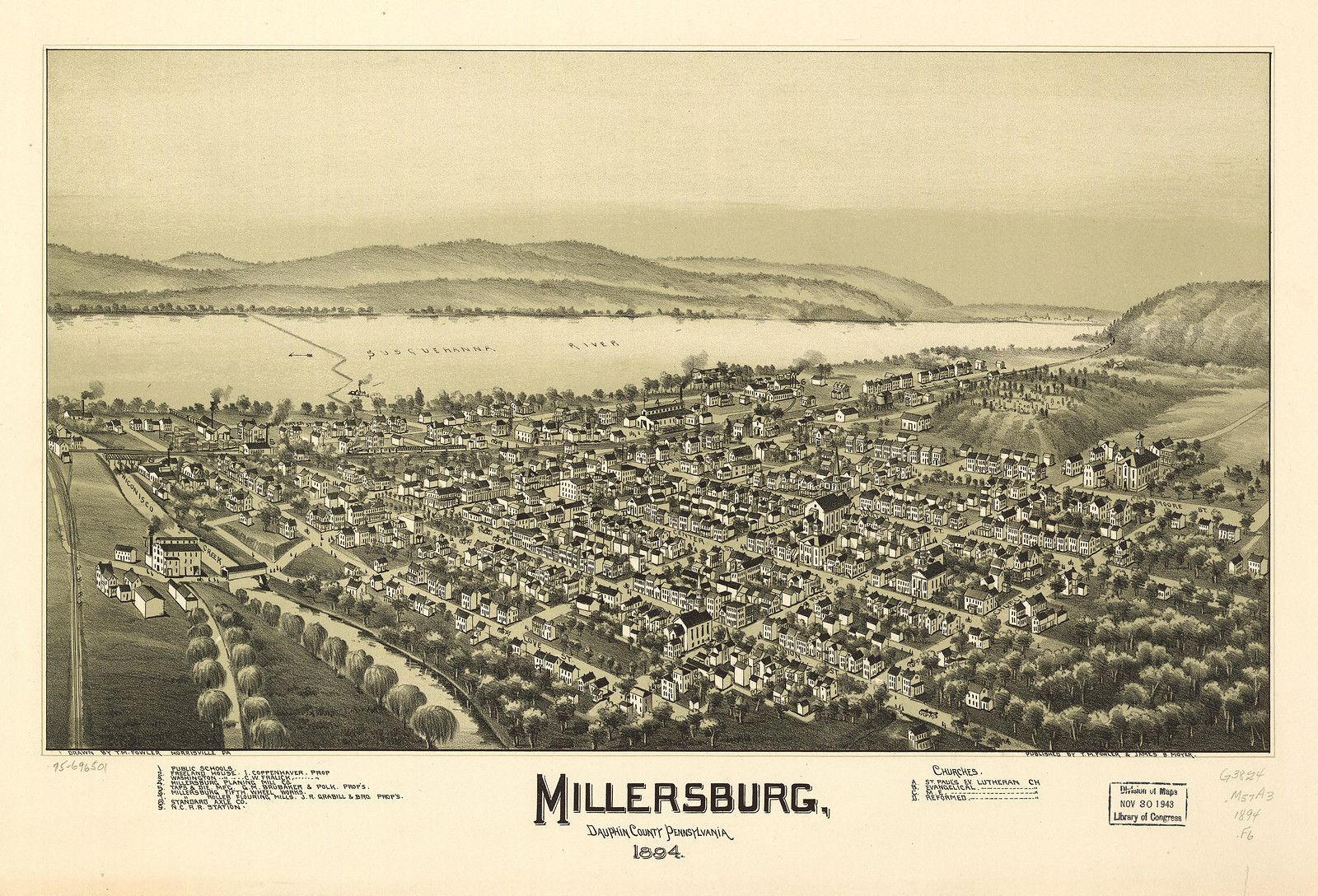 Millersburg, Pennsylvania, 1894, 1894 — antique map