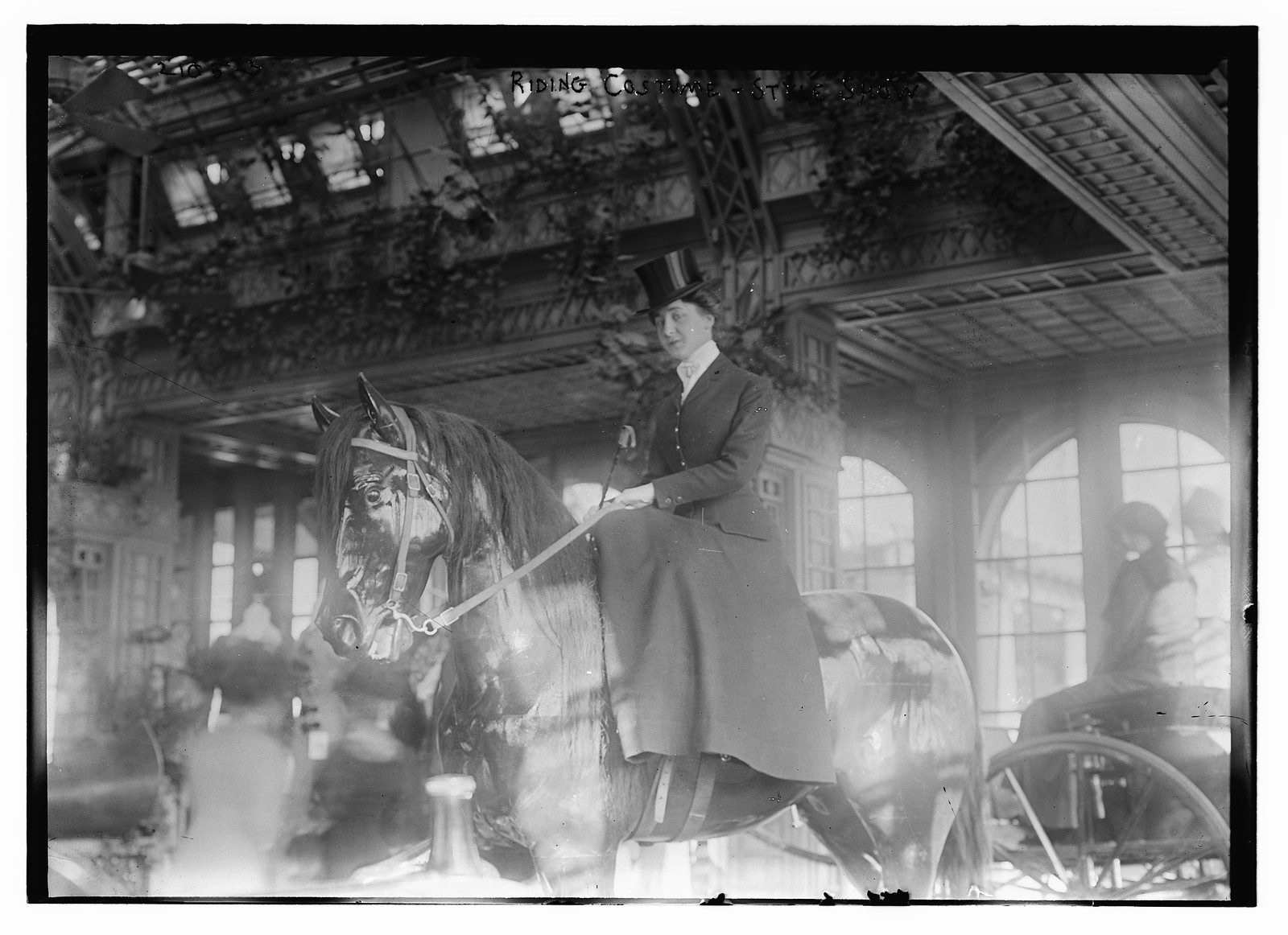 Riding costume style show, n/a — historic photograph