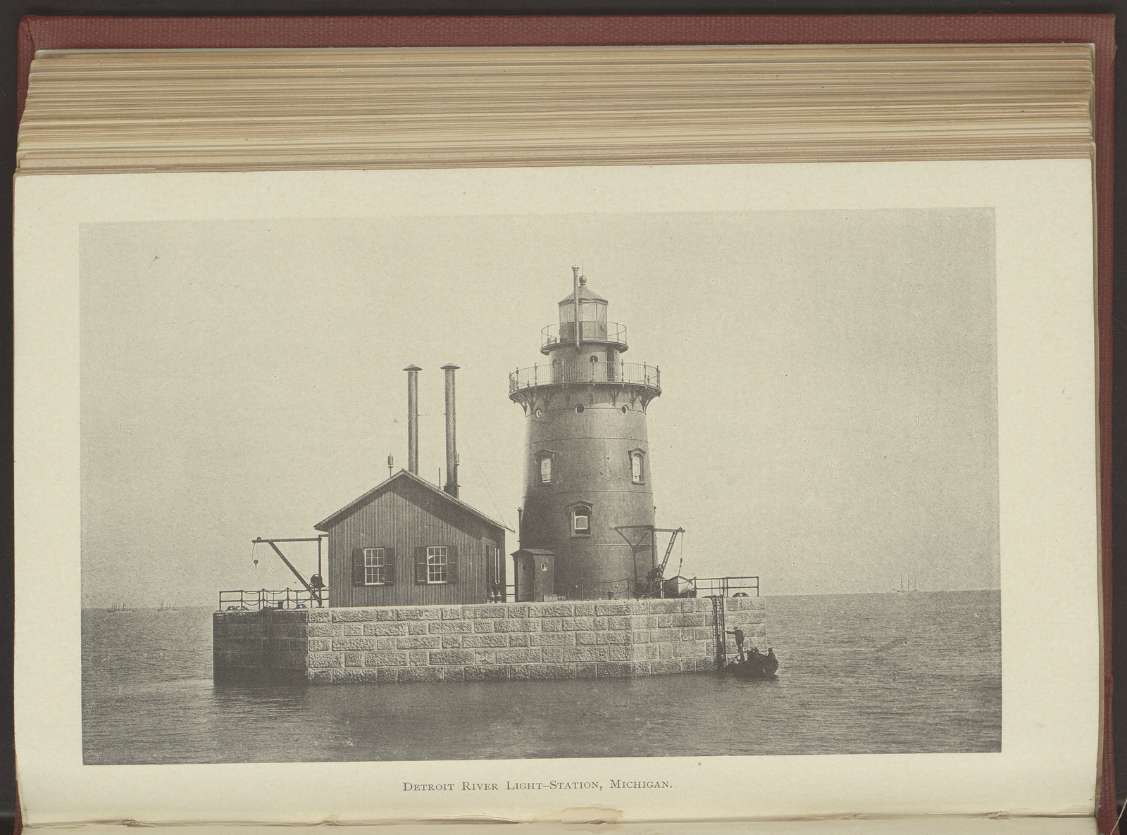 Detroit River light-station, Michigan, 1885 — historic image